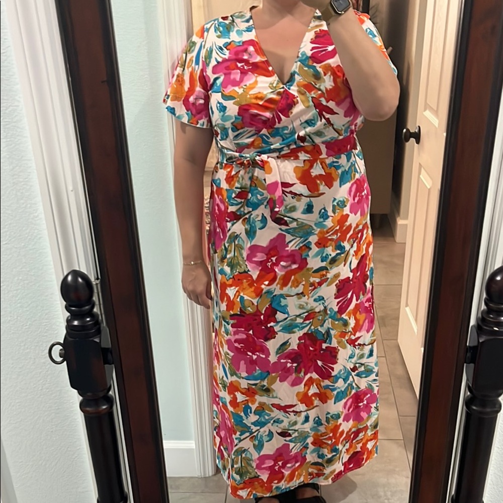 Floral Wrap Dress